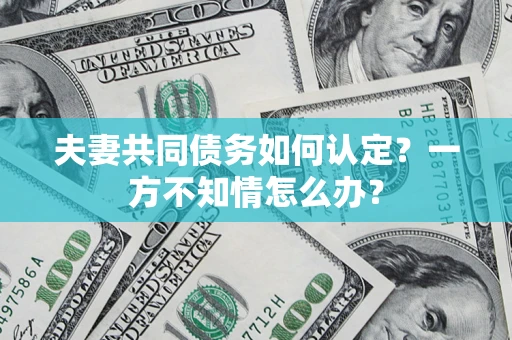 北京夫妻共同债务如何认定？一方不知情怎么办？