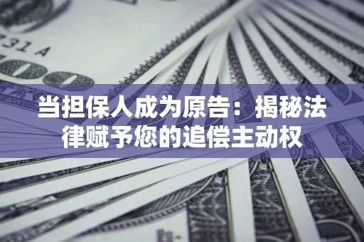 北京当担保人成为原告：揭秘法律赋予您的追偿主动权