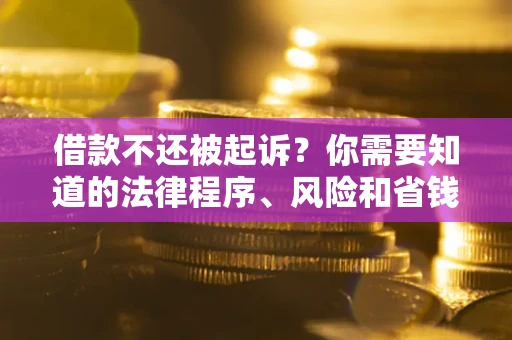 北京借款不还被起诉？你需要知道的法律程序、风险和省钱技巧